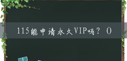 115能申请永久VIP吗？()