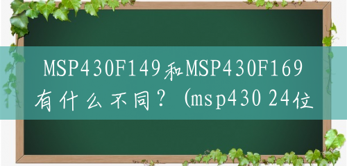 MSP430F149和MSP430F169有什么不同？(msp430 24位ad)