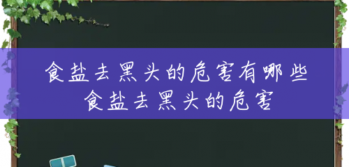 食盐去黑头的危害有哪些 食盐去黑头的危害 食盐去黑头的危害有哪些 食盐去黑头的危害