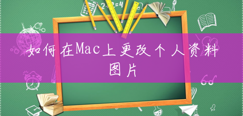 如何在Mac上更改个人资料图片 如何在Mac上更改个人资料图片