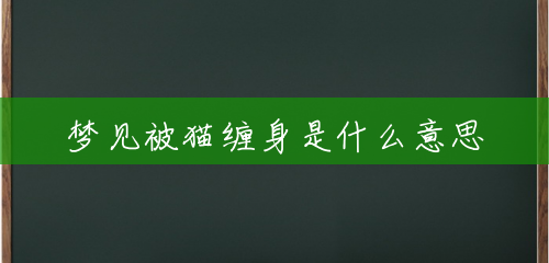 梦见被猫缠身是什么意思 梦见被猫缠身是什么意思