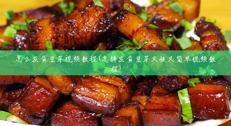 怎么发黄豆芽视频教程(怎样发黄豆芽又快又简单视频教程) 怎么发黄豆芽视频教程(怎样发黄豆芽又快又简单视频教程)
