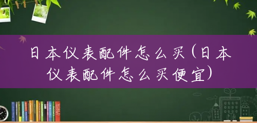 日本仪表配件怎么买(日本仪表配件怎么买便宜)