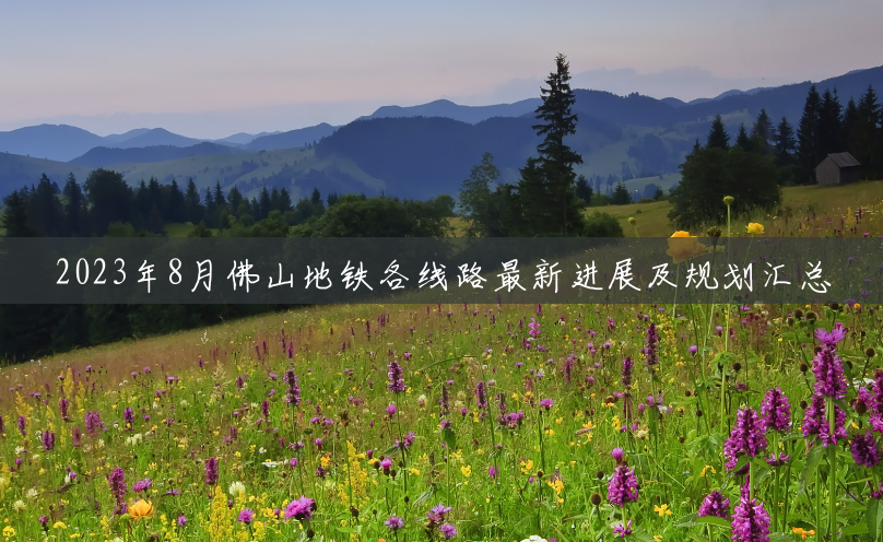 2023年8月佛山地铁各线路最新进展及规划汇总 2023年8月佛山地铁各线路最新进展及规划汇总