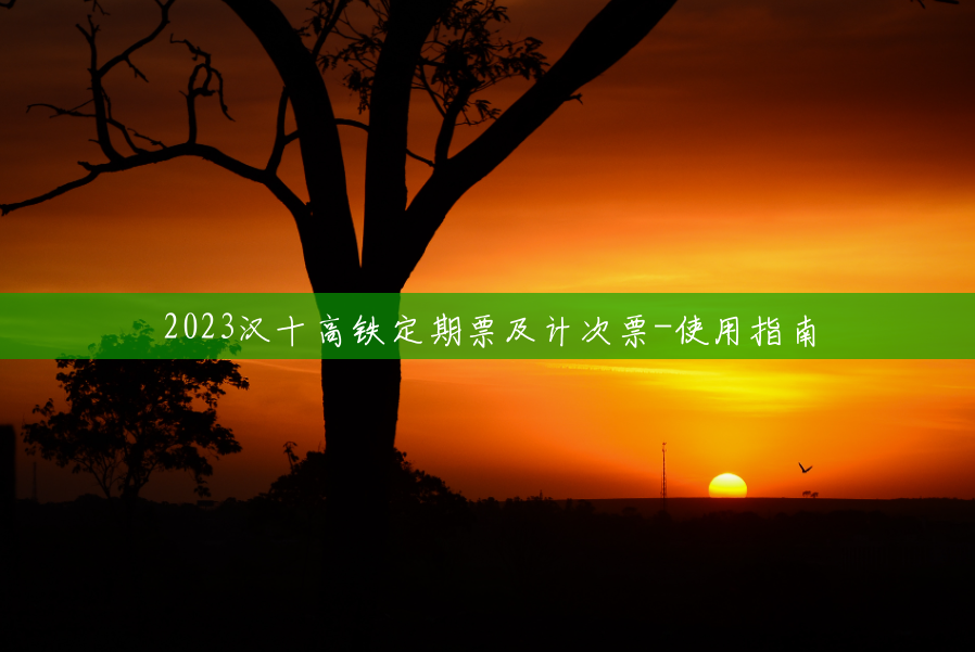 2023汉十高铁定期票及计次票-使用指南