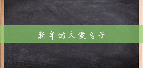 新年的文案句子 新年的文案句子