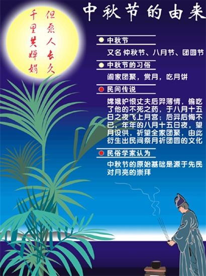 中秋节有什么风俗,祭月赏月灯谜猜字是必不可少的