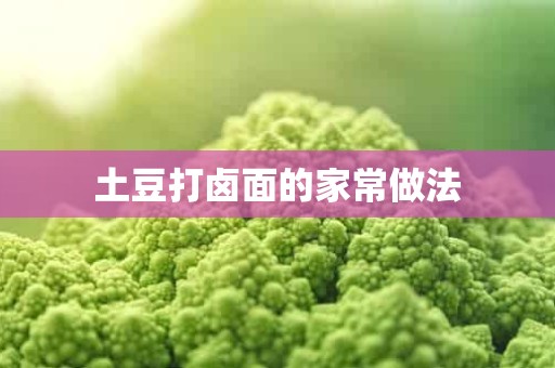 土豆打卤面的家常做法 土豆打卤面的家常做法