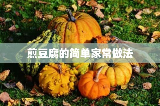 煎豆腐的简单家常做法 煎豆腐的简单家常做法