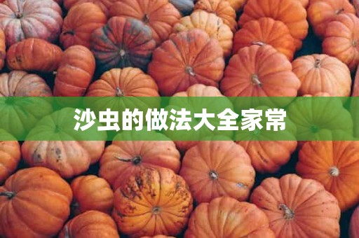 沙虫的做法大全家常 沙虫的做法大全家常