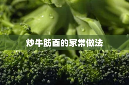 炒牛筋面的家常做法 炒牛筋面的家常做法