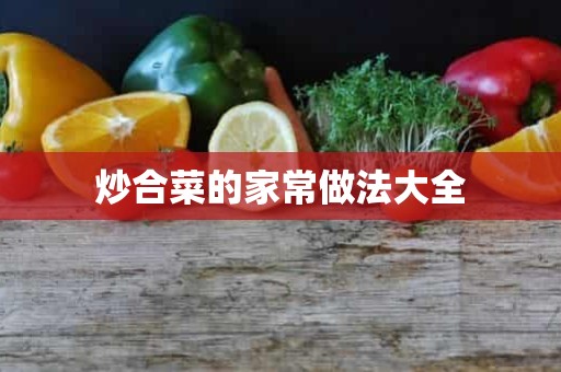 炒合菜的家常做法大全 炒合菜的家常做法大全