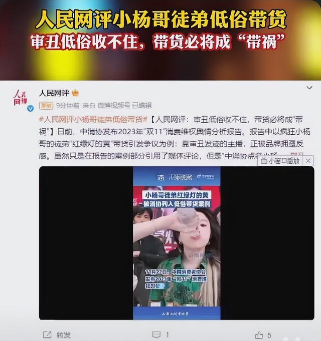 大网红被中消协点名，复播三分钟又被封：没下限的样子真的很丑