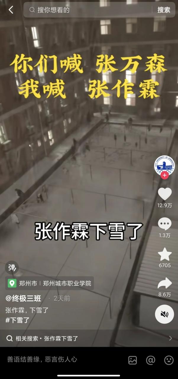 张作霖下雪了是什么梗?