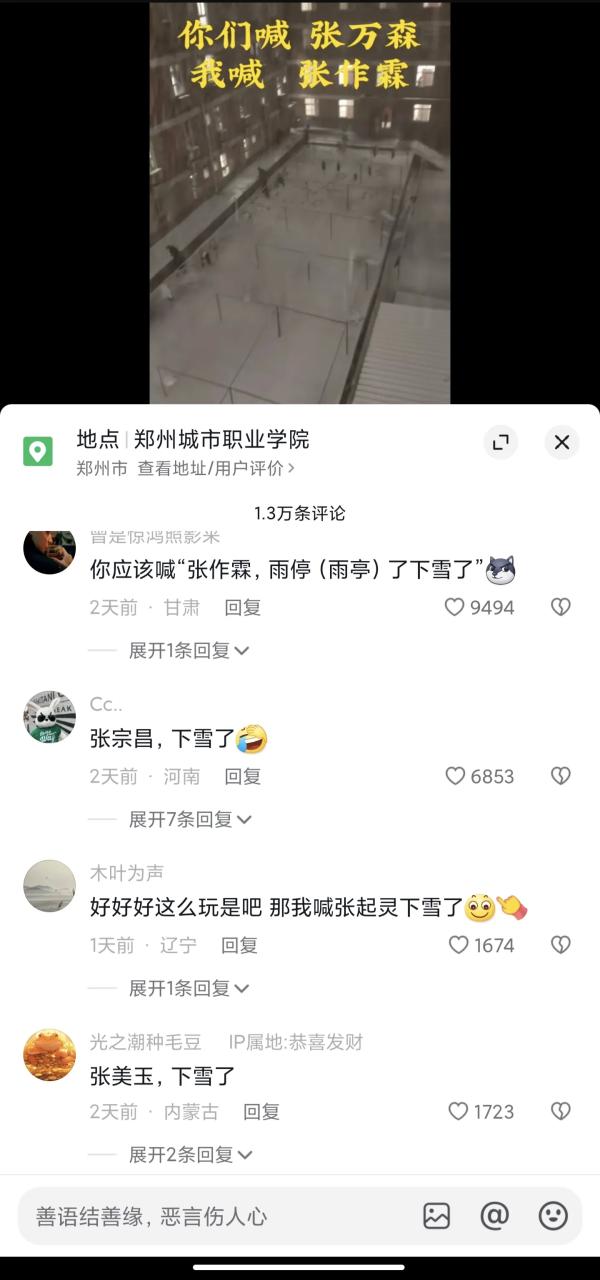 张作霖下雪了是什么梗?
