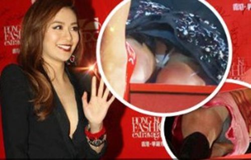 江若琳走光露卫生巾图