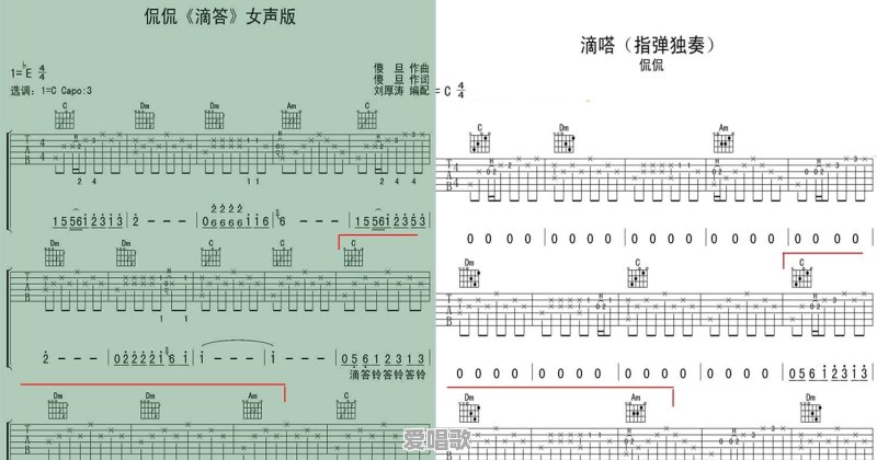 吉他和弦独奏谱怎么弹 吉他和弦独奏谱怎么弹 - 爱唱歌