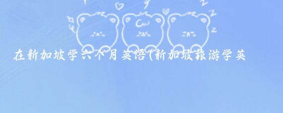 在新加坡学六个月英语(新加坡旅游学英语)