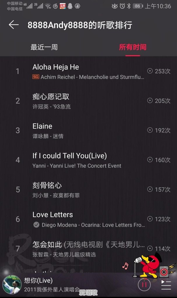 哪首港台流行音乐让你百听不厌 - 爱唱歌