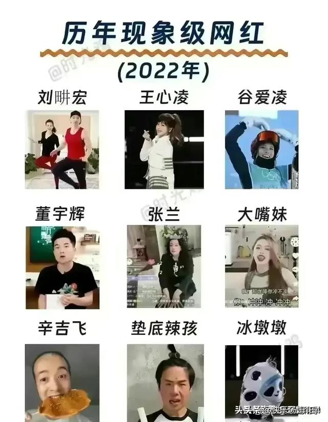 终于有人把“历年现象级网红”,整理出来了,,你知道几个?