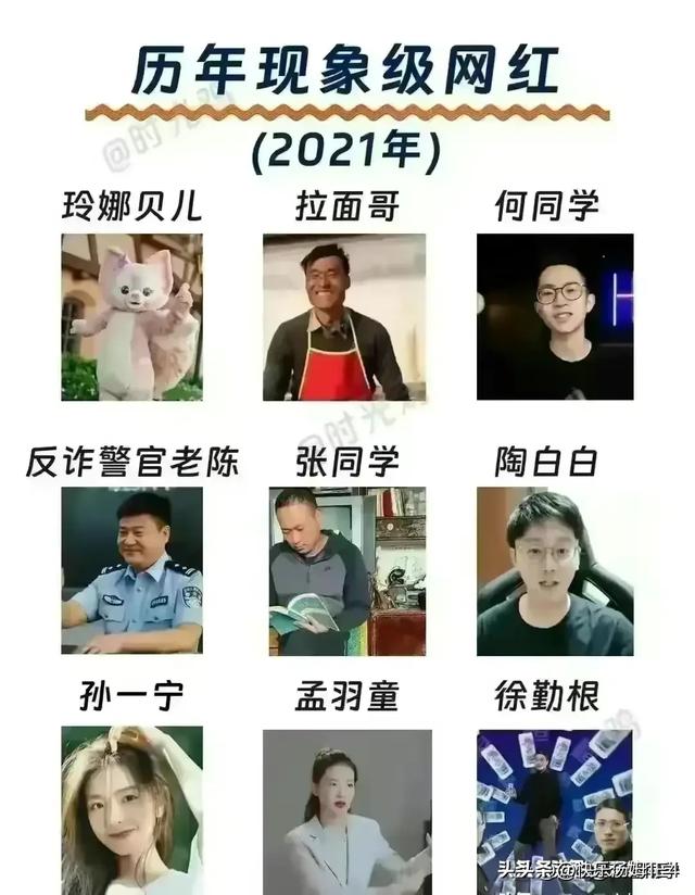 终于有人把“历年现象级网红”,整理出来了,,你知道几个?