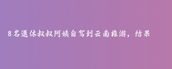 8名退休叔叔阿姨自驾到云南旅游,结果走错了路线,遇到有人办婚宴