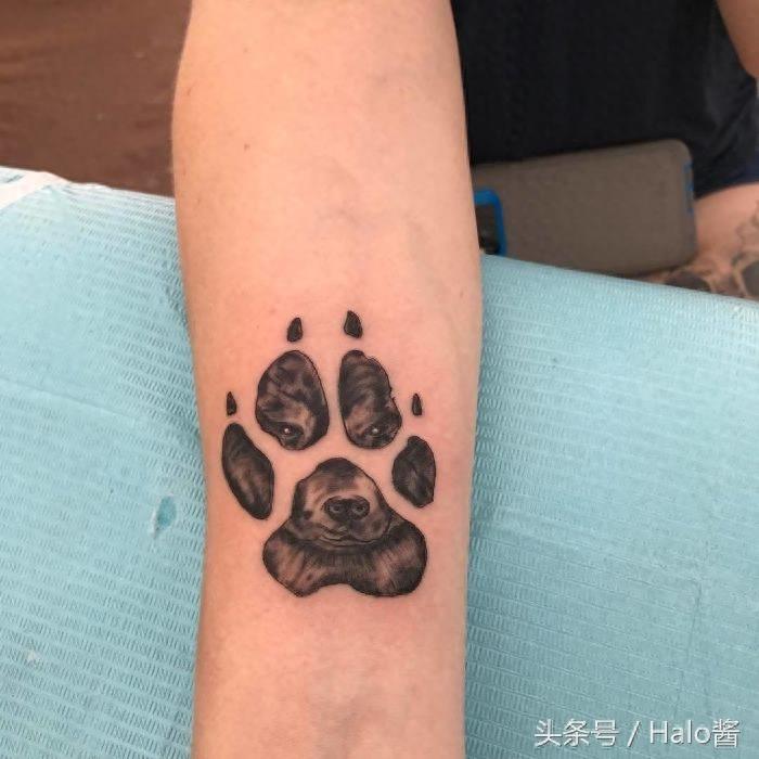 30张能让狗狗永远陪在你身边的狗狗脚印刺青!