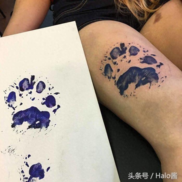 30张能让狗狗永远陪在你身边的狗狗脚印刺青!