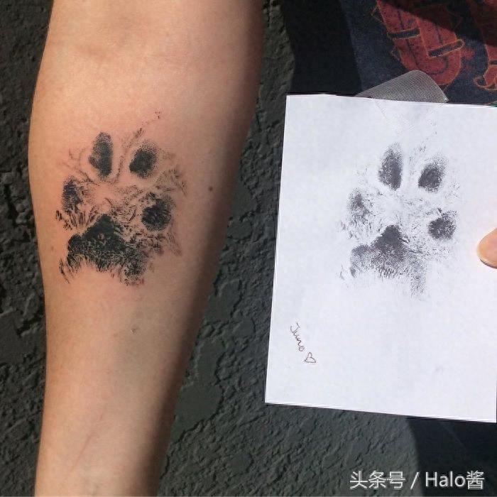 30张能让狗狗永远陪在你身边的狗狗脚印刺青!