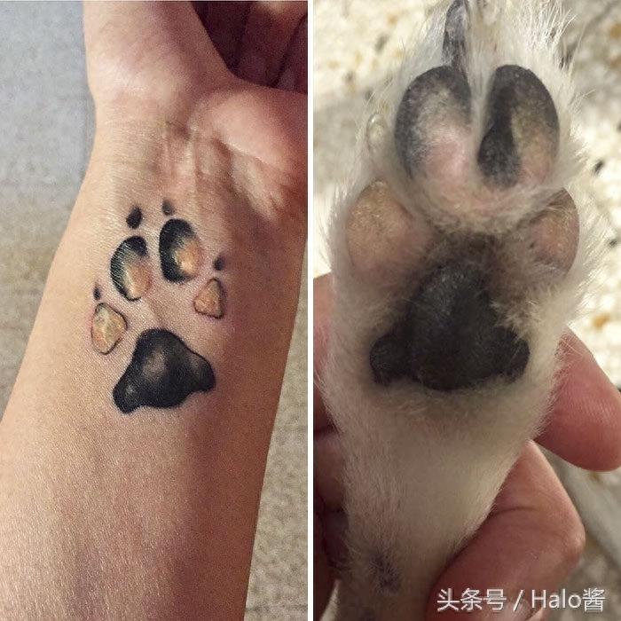 30张能让狗狗永远陪在你身边的狗狗脚印刺青!