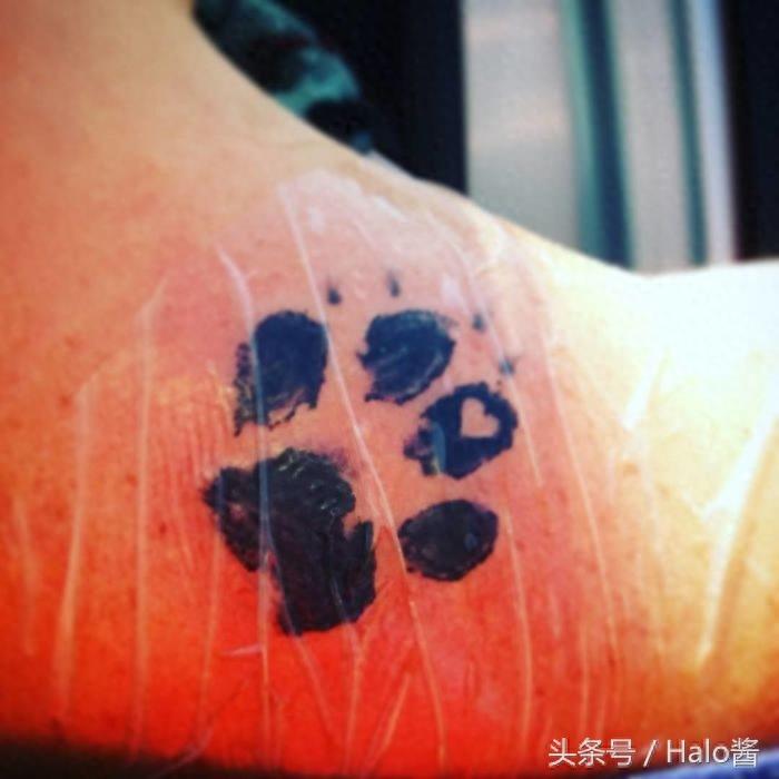 30张能让狗狗永远陪在你身边的狗狗脚印刺青!