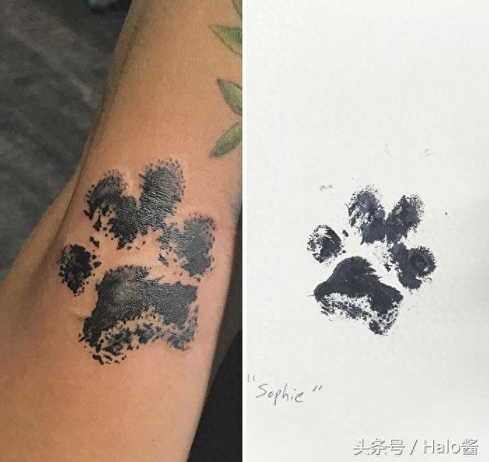 30张能让狗狗永远陪在你身边的狗狗脚印刺青!